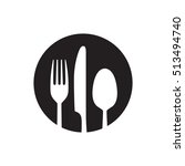 cutlery roundal  vector | Shutterstock .eps vector #513494740