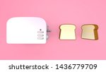 toaster with bread 3d on color... | Shutterstock . vector #1436779709