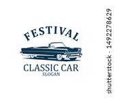 festival classic car logo 3... | Shutterstock .eps vector #1492278629