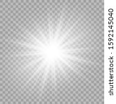 white beautiful light explodes... | Shutterstock .eps vector #1592145040