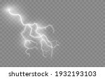 vector lightning  lightning png ... | Shutterstock .eps vector #1932193103