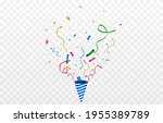 vector confetti png. multi... | Shutterstock .eps vector #1955389789