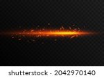 vector fiery sparks on isolated ... | Shutterstock .eps vector #2042970140