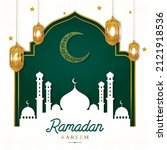 ramadan kareem illustration... | Shutterstock .eps vector #2121918536