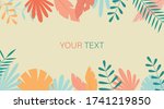 background with plants and... | Shutterstock .eps vector #1741219850