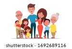 big family together. happy... | Shutterstock .eps vector #1692689116