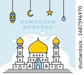 ramadhan kareem theme design  ... | Shutterstock .eps vector #1687596970
