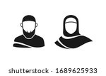 avatar muslim man and woman... | Shutterstock .eps vector #1689625933