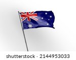 Australia waving flag on a...