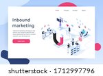 inbound marketing concept... | Shutterstock .eps vector #1712997796