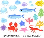 illustration set of sea... | Shutterstock .eps vector #1746150680