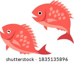 illustration of two jumping red ... | Shutterstock .eps vector #1835135896