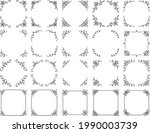 a set of various square frames... | Shutterstock .eps vector #1990003739