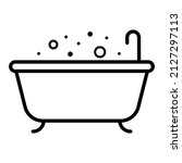 bathtub with soap icon.... | Shutterstock .eps vector #2127297113