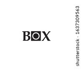 box logo template vector icon... | Shutterstock .eps vector #1637309563