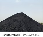 A heap of coal at a yard 