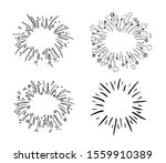 starburst doodle. hand drawn... | Shutterstock .eps vector #1559910389