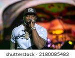 Small photo of YEREVAN, ARMENIA. July 01: Curtis Jackson, aka 50 Cent is performing on the concert within the framework of the "Haya" festival