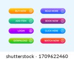 set of modern gradient buttons... | Shutterstock .eps vector #1709622460