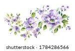 greeting card with flowers ... | Shutterstock . vector #1784286566