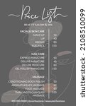 price list for a beauty salon ... | Shutterstock .eps vector #2108510099