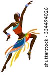 African Woman Dancing Ritual...