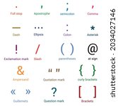 list of punctuation marks in... | Shutterstock .eps vector #2034027146