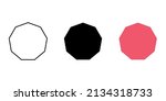 set of 2d nonagon shape in... | Shutterstock .eps vector #2134318733