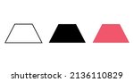 set of 2d trapezium shape in... | Shutterstock .eps vector #2136110829