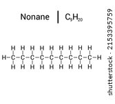 chemical structure of nonane ... | Shutterstock .eps vector #2153395759