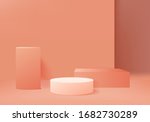 background vector 3d orange... | Shutterstock .eps vector #1682730289
