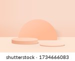 background vector 3d orange... | Shutterstock .eps vector #1734666083
