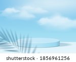 cylinder abstract 3d scene with ... | Shutterstock .eps vector #1856961256