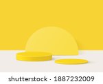 3d yellow background products... | Shutterstock .eps vector #1887232009