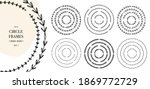 botanical circle frame set.... | Shutterstock .eps vector #1869772729