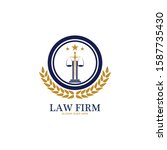 law firm logo and icon design... | Shutterstock .eps vector #1587735430