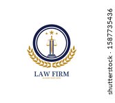 law firm logo and icon design... | Shutterstock .eps vector #1587735436