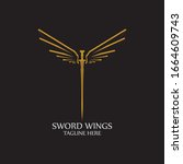 Sword With Wings. Golden Sword...