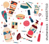 set of makeup and cosmetic.... | Shutterstock .eps vector #1960357510