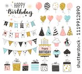 birthday greeting party... | Shutterstock .eps vector #1119912890