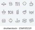 restaurant icon set | Shutterstock .eps vector #156935219