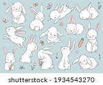 cute bunny and carrot... | Shutterstock .eps vector #1934543270