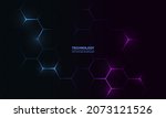 dark hexagon abstract... | Shutterstock .eps vector #2073121526