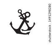 anchor icon logo template... | Shutterstock .eps vector #1491298280