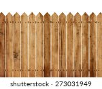 Wooden fence background isolated over white background