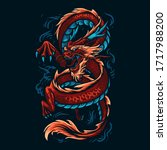 Chinese Red Dragon Illustration ...
