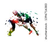 rugby players  isolated low... | Shutterstock .eps vector #1396716383