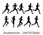 running people  vector runners  ... | Shutterstock .eps vector #1647472666