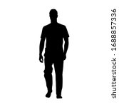 adult man silhouette. casual... | Shutterstock .eps vector #1688857336