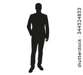 businessman vector silhouette | Shutterstock .eps vector #344524853